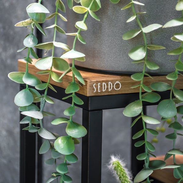 Fritstående blomsterstativ til blomster og planter, 4 niveauer, metal, rustik, 76 cm