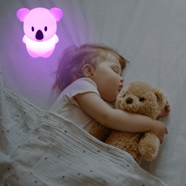 Trådløs silikone Koala natlampe med touch-funktion, farveskiftende gave