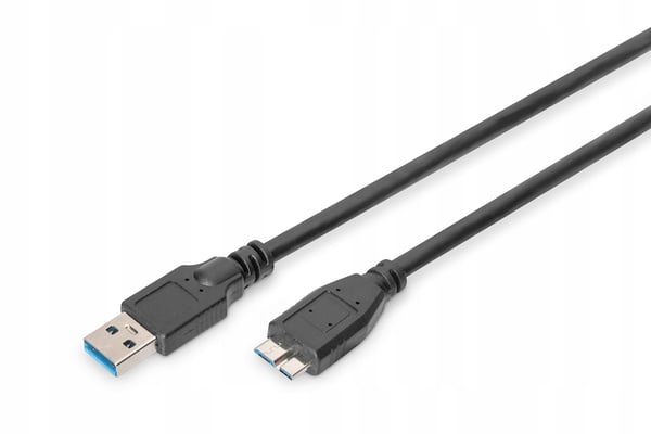 DIGITUS USB 3.1 Gen.1 SuperSpeed 5Gbps -kaapeli USB Type A/microB M/M musta 1m