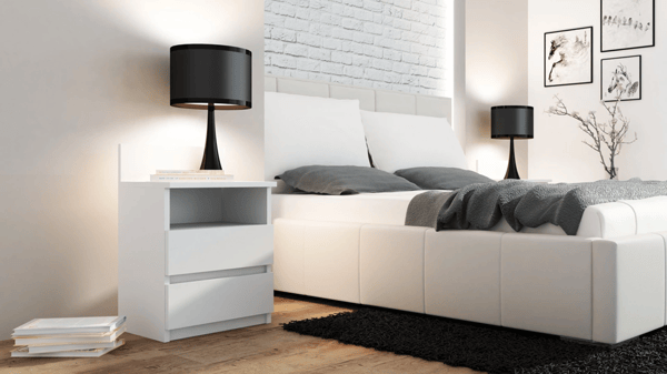 Malwa M1 nattduksbord vitt