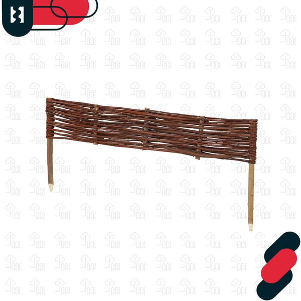 KOTARBAU® Trädgårdsstaket palikantning rotting 60 x 10 cm 5-pack