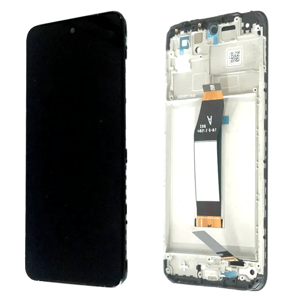 Xiaomi Redmi 10 Prime LCD-skärm och pekskärm regenererad svart ram