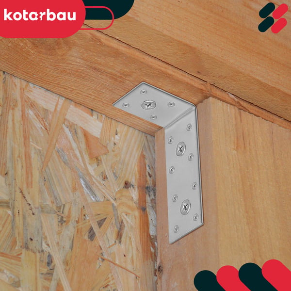 KOTARBAU® snickarvinkelkoppling rostfritt stål galvaniserad 100 x 50 x 35 mm set med 50 delar