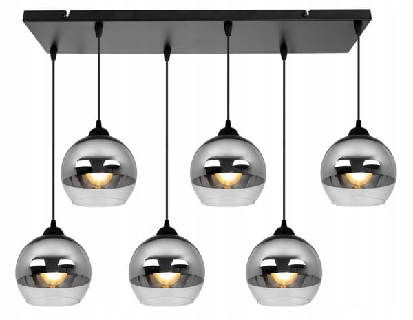 ELEGANT HÆNGELAMPE, GLASLAMPE, KROM LED