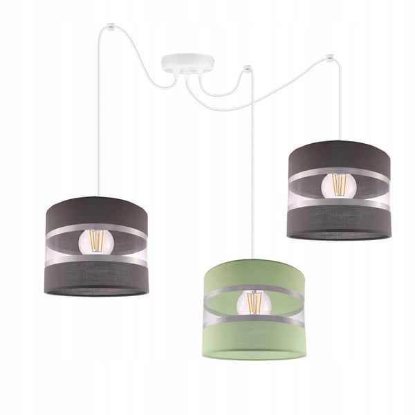 Lofthængende lampe med loftskrone og edderkopskærm