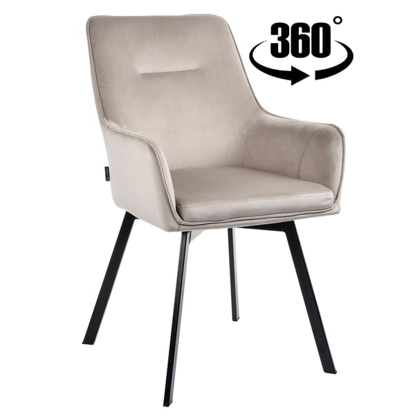 SWEN sammet beige snurrstol