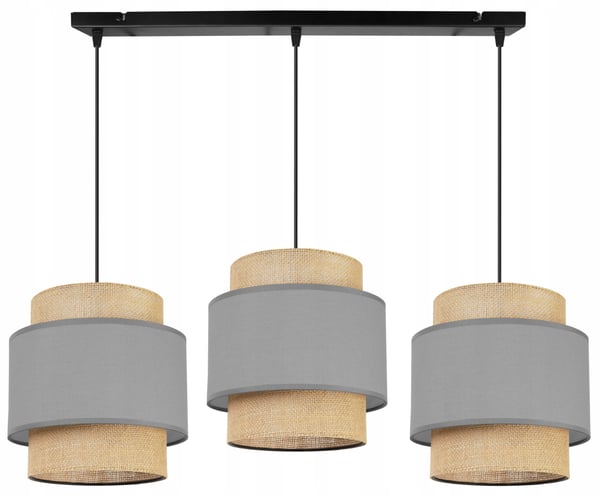 Hængende lampe, loftslysekrone, lampeskærm, boho juta