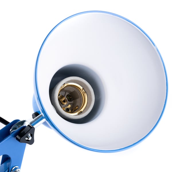 Pöytälamppulamppukirjoituslamppulamppulamppu E27 TOBI Sininen Lumiled ja kiinnike työpöydälle