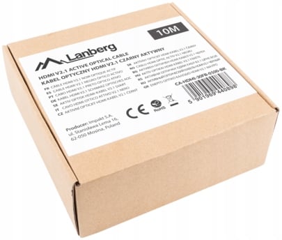 Lanberg M/M v2.1 HDMI-kabel 10m 8K svart optisk AOC