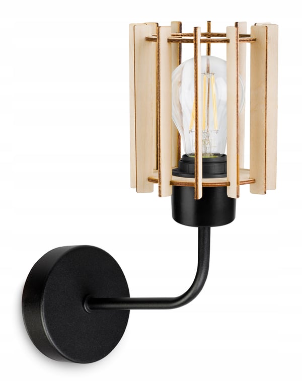 VÆGLAMPE, FIRKANTET LAMPE, LOFTSLAMPE, TRÆSKÆRM, LED