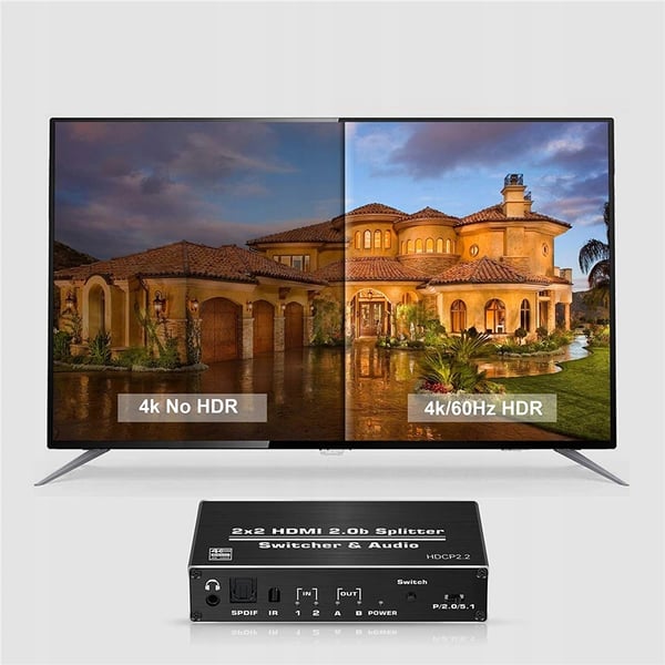 MATRIX HDMI 2.0 2x2 SWITCH SPLITTER DOLBY ATMOS 7.1