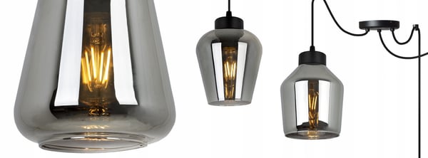 MODERNE ELEGANT HÆNGELAMPE MED GLASSKÆRM