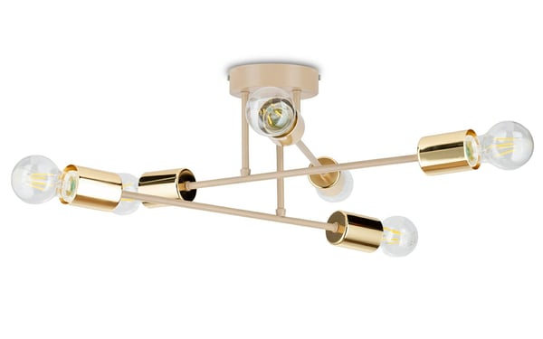 Robi taklampa beige 6xE27 50 cm
