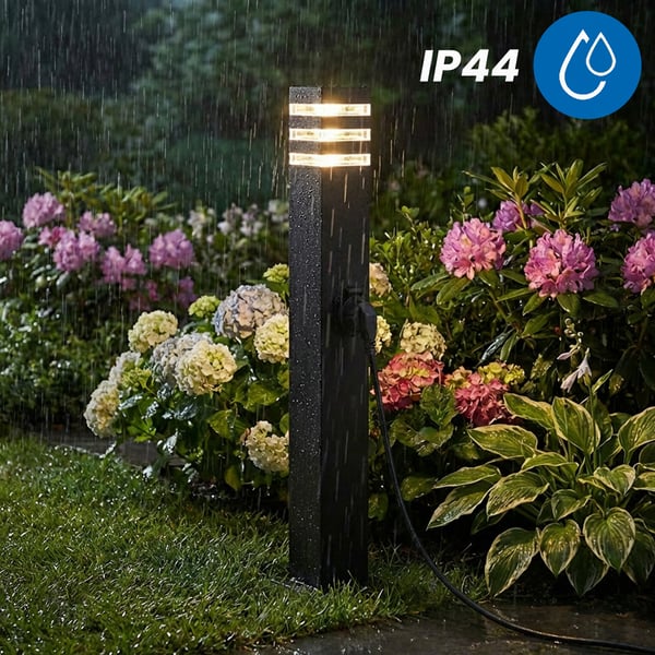 Havelamp stolpe udendørs standig E27 LED med stikkontakt TAXUS 2 80cm LUMILED