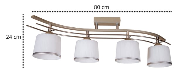 Lofthængende lampe, lysekrone, glasplade
