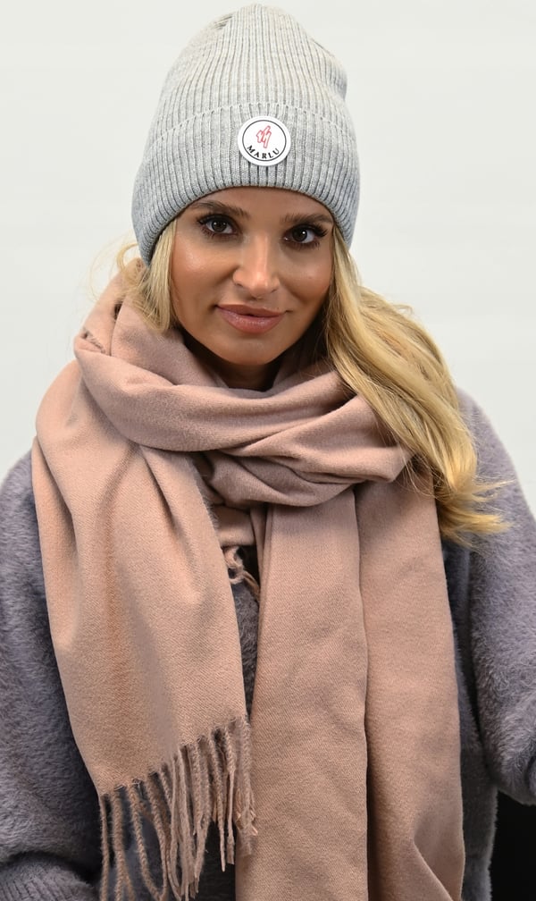 Sporty Komfortabel Damekasket Logo Grå n1