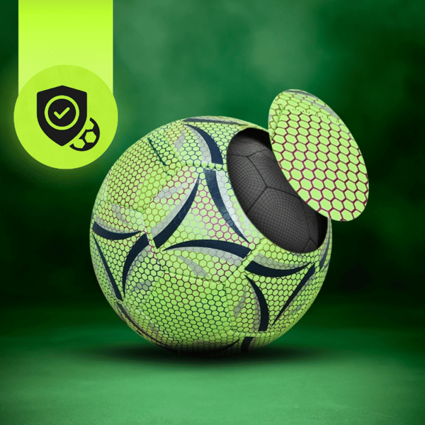 Reflekterande fotboll för fötter, fluorescerande, självlysande, enfärgad