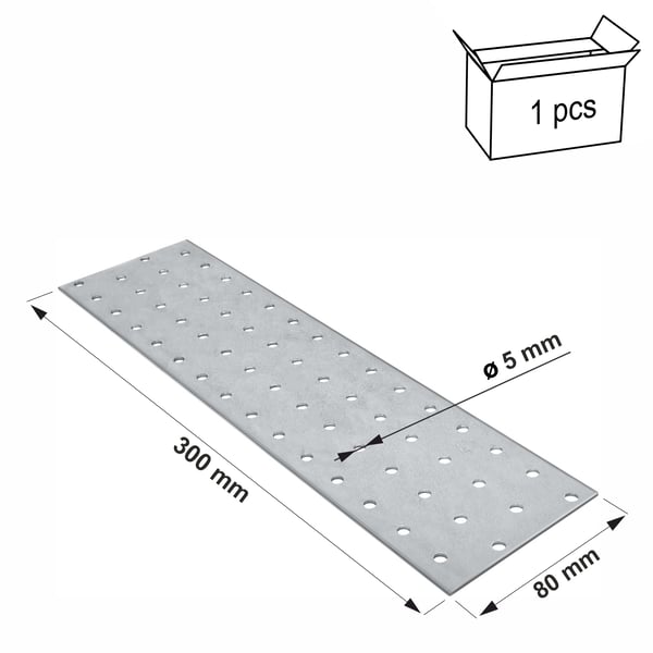 Perforeret plade PP11 80x300x2,0 (1)