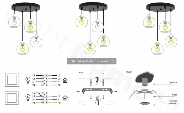 ELEGANT HÆNGELAMPE, GLASLAMPE, KROM LED