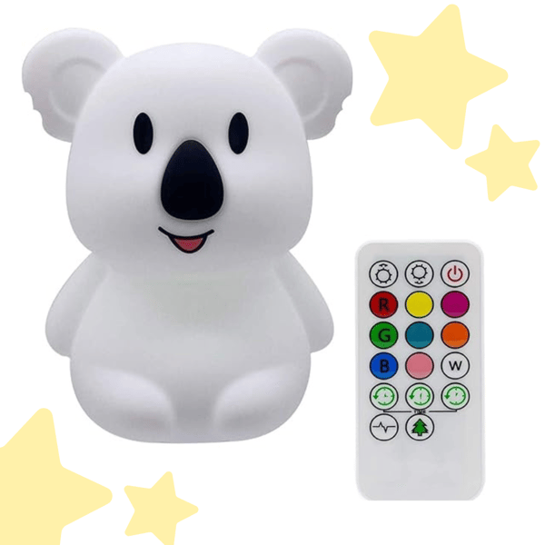 Trådløs silikone Koala natlampe med touch-funktion, farveskiftende gave