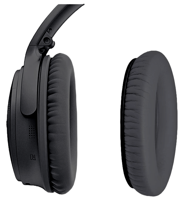 Korvatyynyt, korvatyynyt, korvatyynyt Bose QC45 QC35 I II QC25 QC15 QC2 -harmaille kuulokkeille