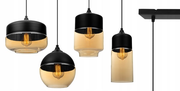 HÆNGENDE LOFTSLAMPE, GLASPLAFON, LED-LAMPE