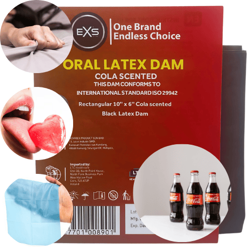 EXS Scented Oral latexdam - muntlig gummidam cola 1 st.