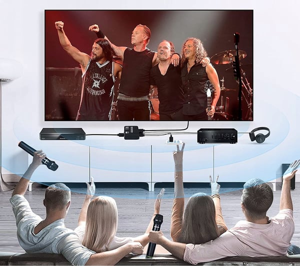 HDMI 2.0 TOSLINK-udtrækker LYDKONVERTER ARC TOSLINK CINCH AUX HDCP 4K