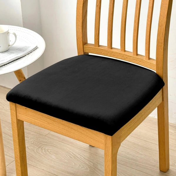 Sittlägg 40x40 cm svart elastisk velour