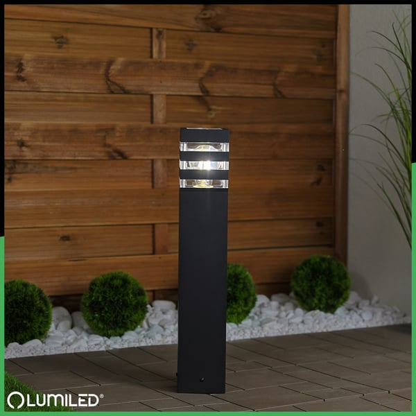 Puutarhavalaisin ulkokäyttöön, seisova, E27 LED, TAXUS 2, 50 cm, LUMILED