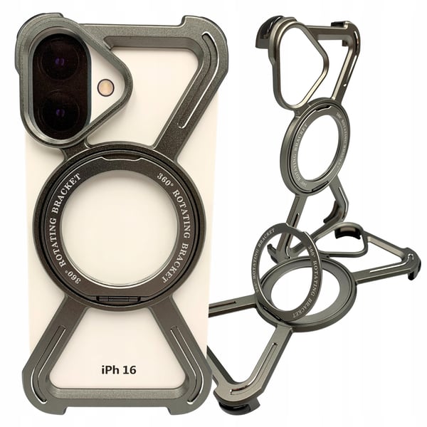 iPhone 16 suojakotelo panssari MagSafe metalli titaani pidike 360
