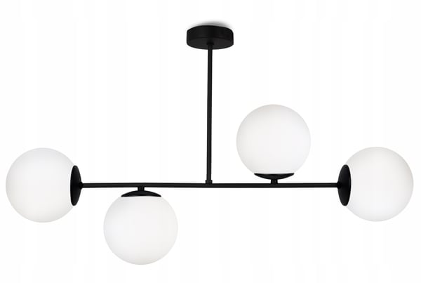 Loftlampe, hængende lysekrone, loftslampe, elegante hvide glaskugler