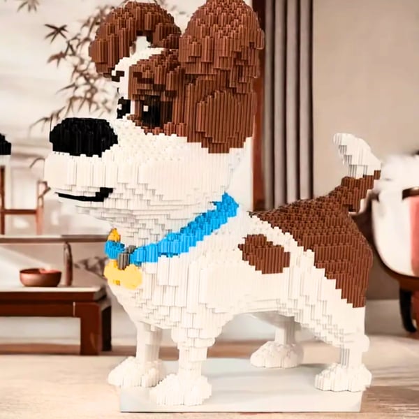 Jack Russell hund byggklossar byggset 7100 delar