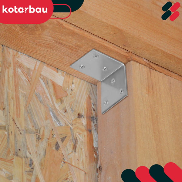 Kotarbau® Kirvesmiehen kulmaliitin ruostumatonta terästä sinkitty 40 x 40 x 40 mm 25 kpl:n sarja
