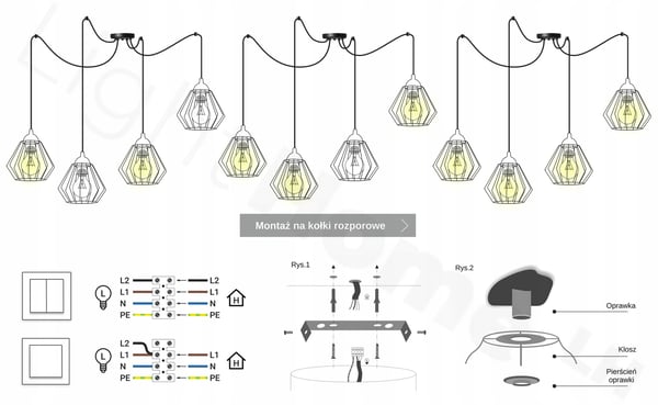 MODERN LED-TAKLAMPA I TRÄ