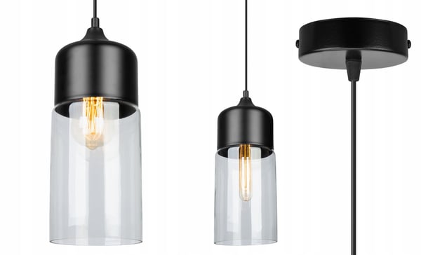 HÆNGENDE LOFTSLAMPE, GLASPLAFON, LED-LAMPE