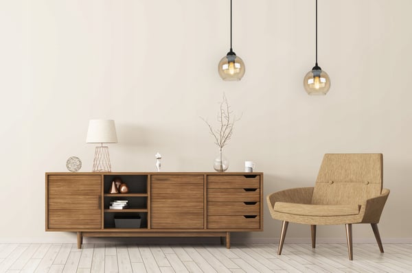 MODERN ELEGANT HÄNGLAMPA MED GLASKULA