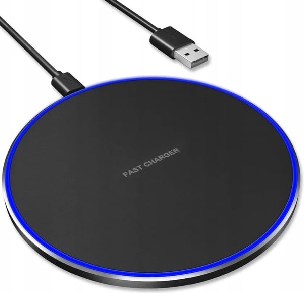 15W HURTIG INDUKTIV OPLADDER TIL ALLE TELEFONER + USB-C QI-KABEL