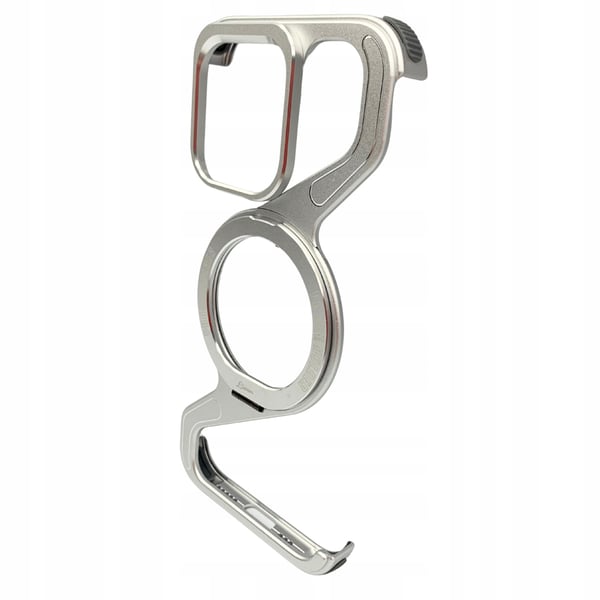 Etui til iPhone 16 PRO - Pansret Magsafe Metalcover - Titanium Holder