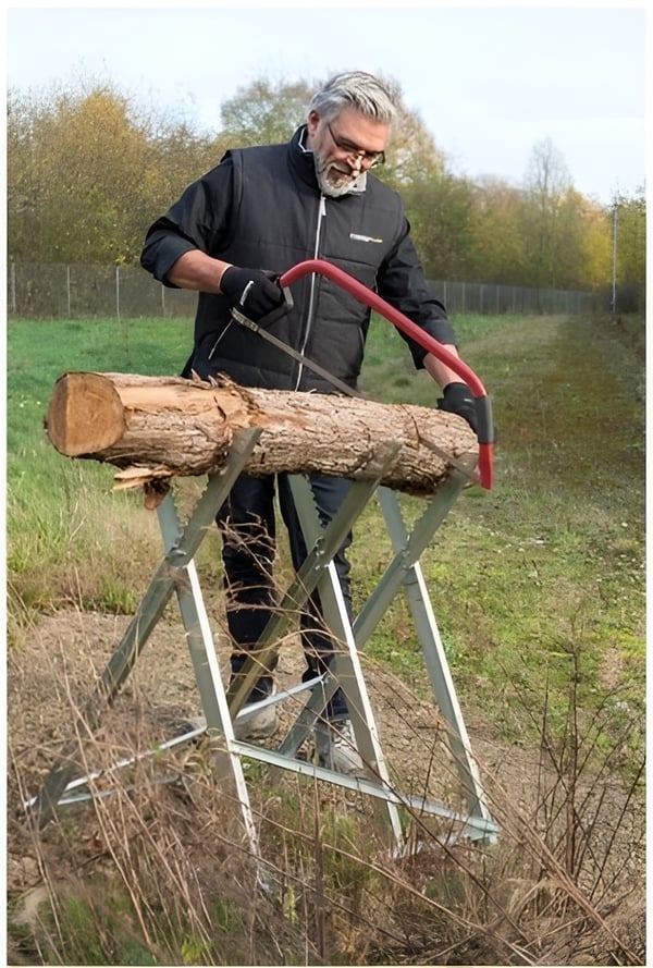 Metallbockstativ för träsågning justerbar bock 120 kg stål