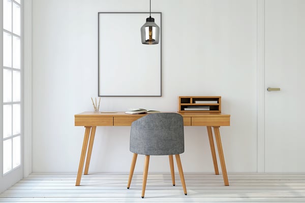 MODERNE ELEGANT HÆNGELAMPE MED GLASSKÆRM