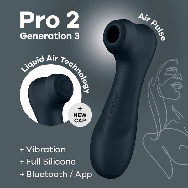 Satisfyer - Klitoriksen stimulaattori PRO 2 sukupolvi 3 (musta)