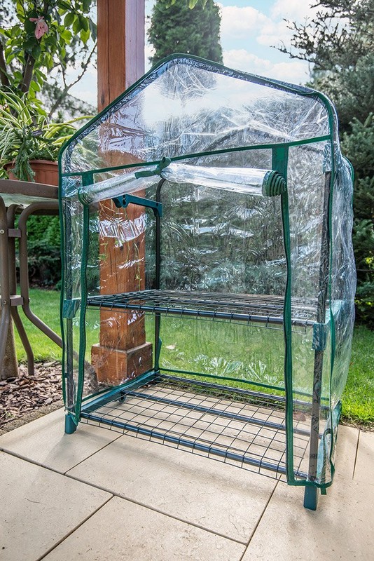 VÄXTHUS 69*49*95 CM, PVC-FOLIE, METALLKONSTRUKTION - T N15-900