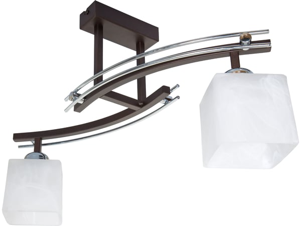 Loftslampe med lysekrone, LED-loftlampe, 2x60W