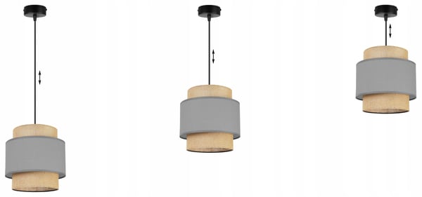 Hængende lampe, loftslysekrone, lampeskærm, boho juta