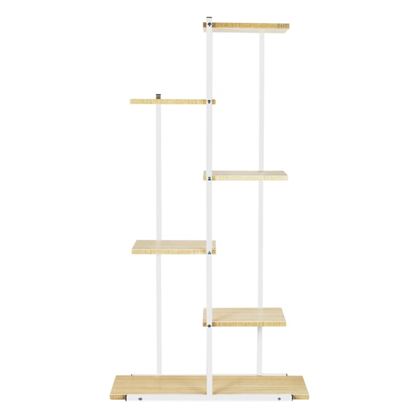 Blomsterstativ, blomsterstativ, metalhylde, moderne hvid