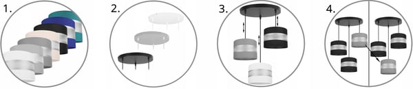 Loftshængende lampe lysekrone lampeskærm moderne