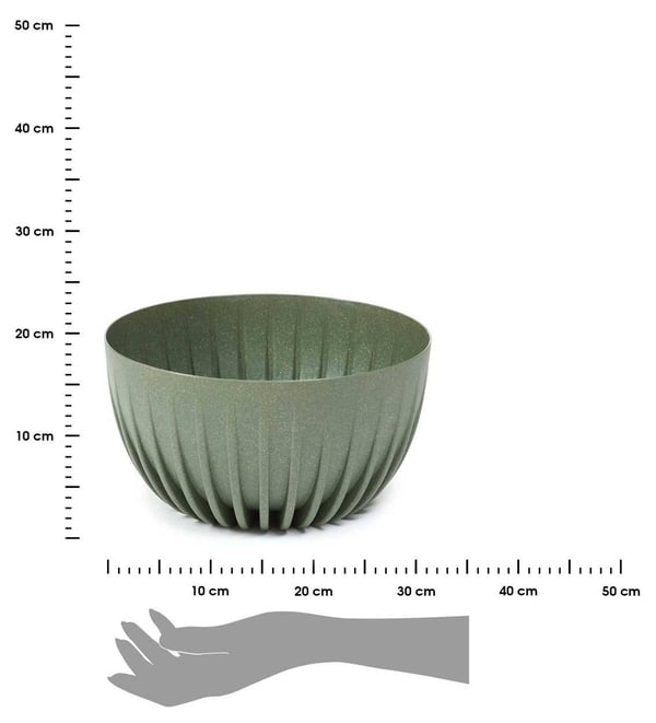 Avskalad ECO træblomkruka grøn 30x16 cm