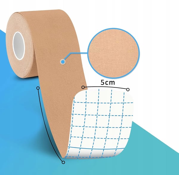 Kinesiologisk tejp för muskelstöd 500 cm