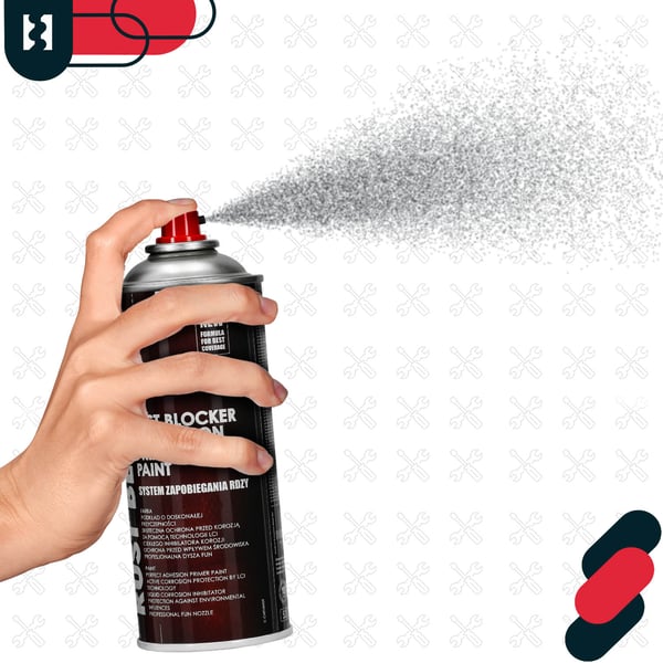 Rustspraymaling til metalhegn og porte beskyttende grå RAL 7011 400 ml
